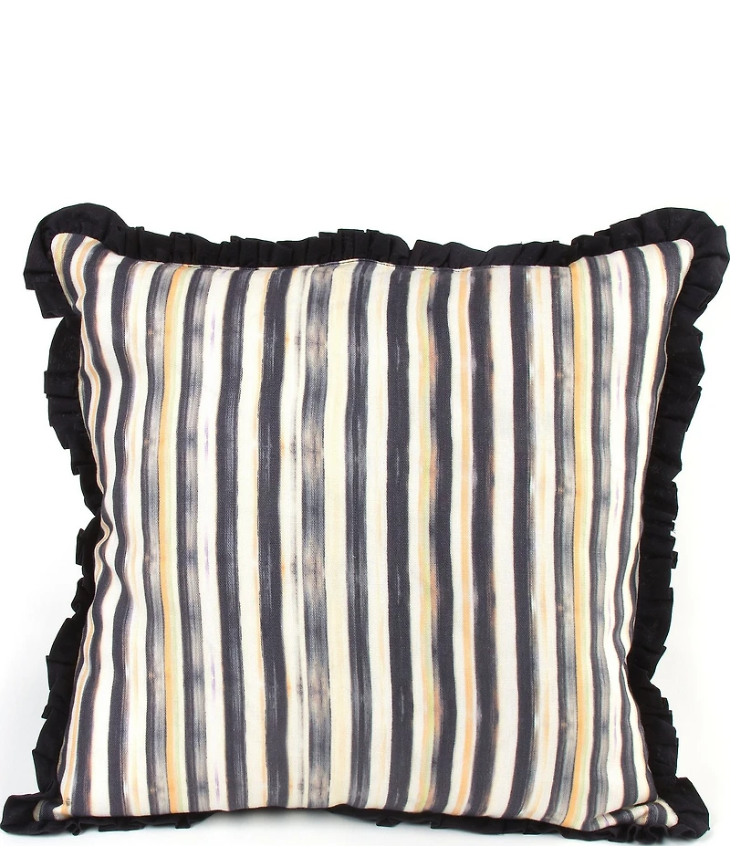 MacKenzie-Childs Courtly Check® Ruffled Square Throw Pillow