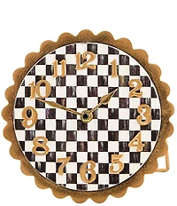 MacKenzie-Childs Courtly Check Scalloped Desk Clock