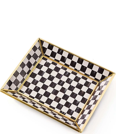 MacKenzie-Childs Check Glass Tray, Small