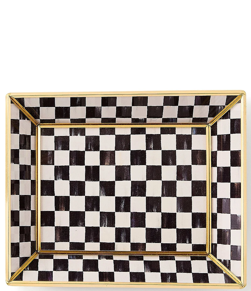 MacKenzie-Childs Check Glass Small Tray