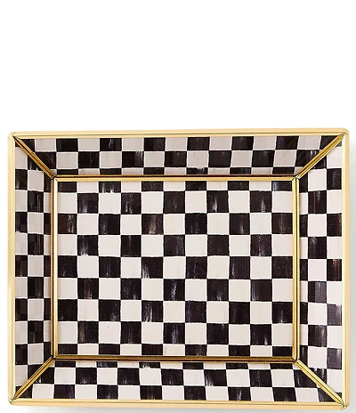 MacKenzie-Childs Check Glass Small Tray