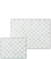 MacKenzie-Childs Check Tempered Glass Cutting Board, Set of 2