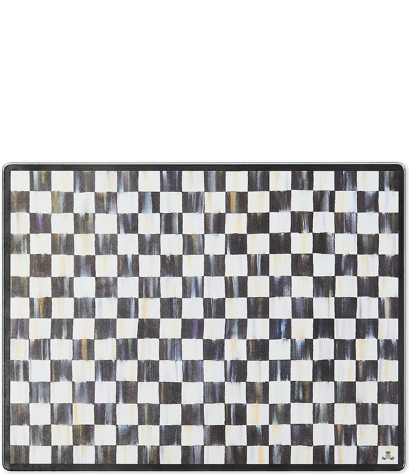 MacKenzie-Childs Check Tempered Glass Cutting Board, Set of 2