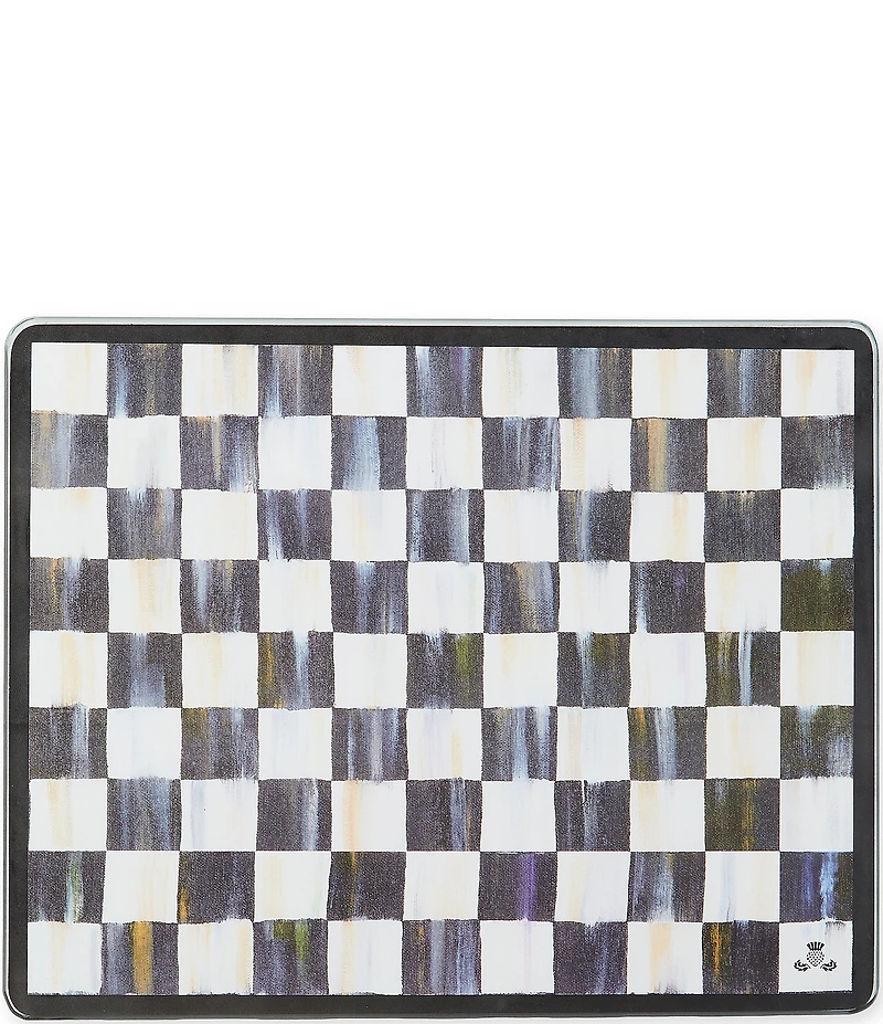 MacKenzie-Childs Check Tempered Glass Cutting Board, Set of 2