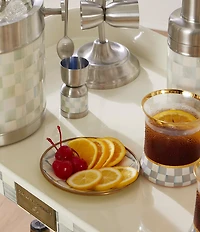 MacKenzie-Childs Check Double Old Fashion Glass, Set of 2