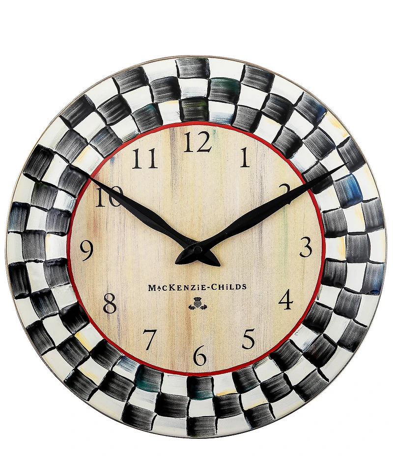 MacKenzie-Childs Courtly Check Wall Clock