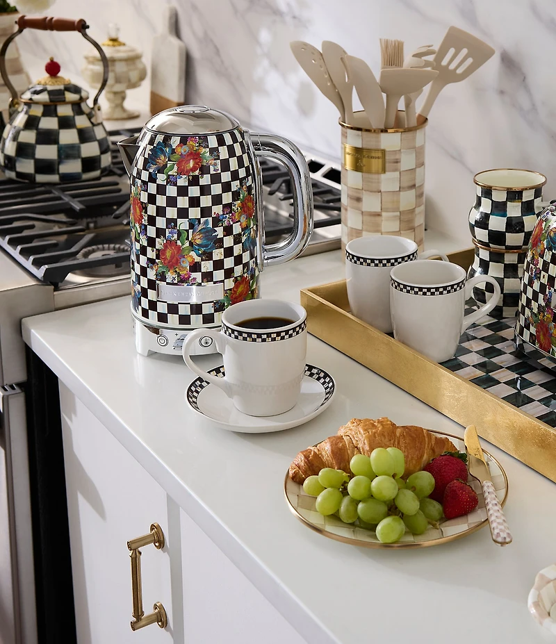 MacKenzie-Childs Courtly Flower Market Electric Kettle