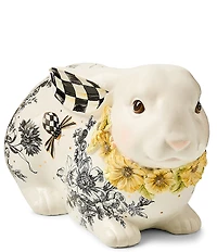 MacKenzie-Childs Easter Collection Bee Toile Short Rabbit Figurine