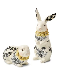 MacKenzie-Childs Easter Collection Bee Toile Short Rabbit Figurine