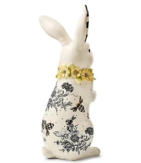 MacKenzie-Childs Easter Collection Bee Toile Tall Rabbit Figurine