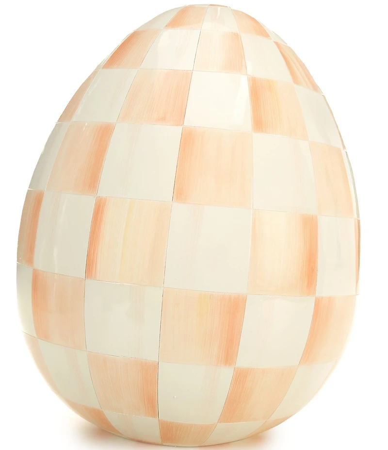 MacKenzie-Childs Easter Collection Check Egg Figurine, Large