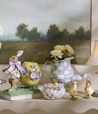 MacKenzie-Childs Easter Collection Check Bird Peekaboo Egg Figurine