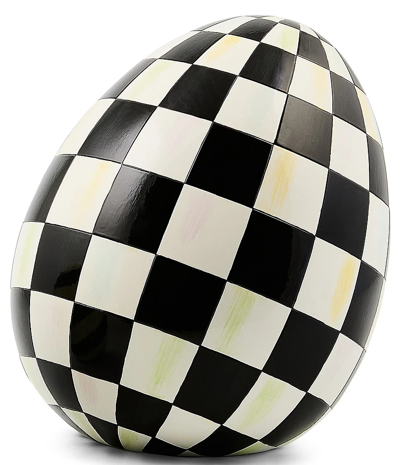MacKenzie-Childs Easter Collection Check Egg Figurine, Small