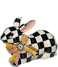 MacKenzie-Childs Easter Collection Courtly Check® Resting Bunny Figurine