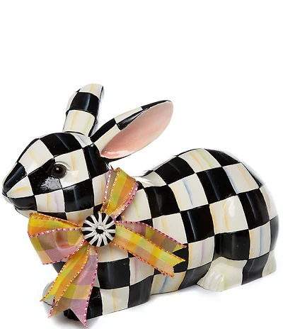MacKenzie-Childs Easter Collection Courtly Check® Resting Bunny Figurine
