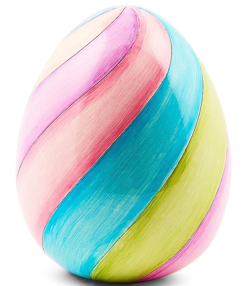 MacKenzie-Childs Easter Collection Frolic Spring Rainbow Swirl Mini Egg Figurine