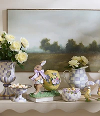 MacKenzie-Childs Easter Collection Pansy Party Bunny and Cart Centerpiece