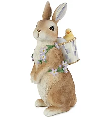 MacKenzie-Childs Easter Collection Pansy Party Bunny with Pack Figurine