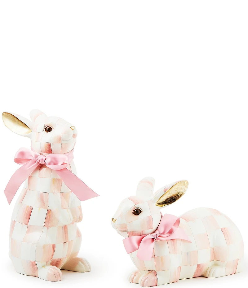 MacKenzie-Childs Easter Collection Rosy Check® Standing Bunny Figurine