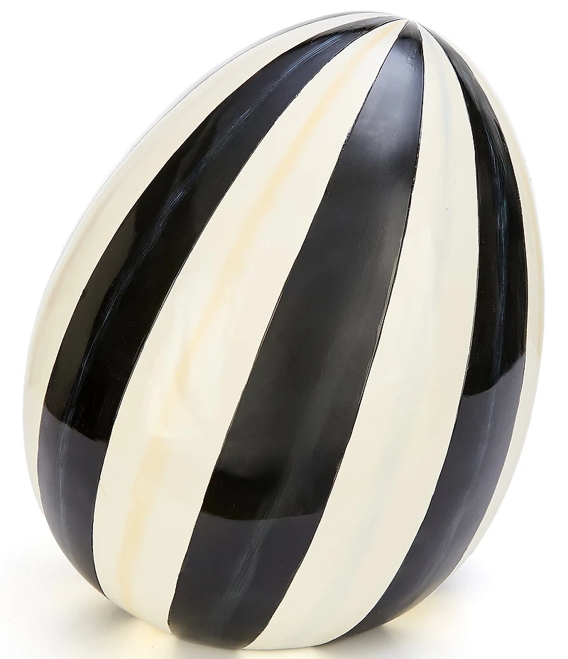 MacKenzie-Childs Easter Collection Stripe Egg Figurine, Medium