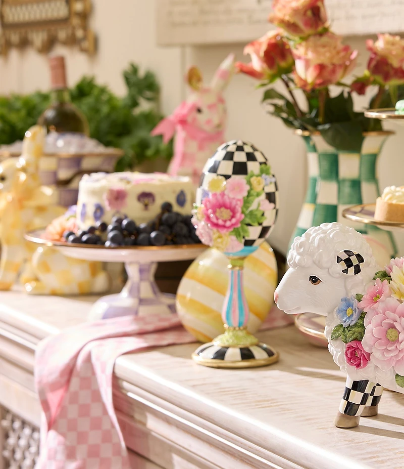 MacKenzie-Childs Easter Collection Stripe Egg Figurine, Mini