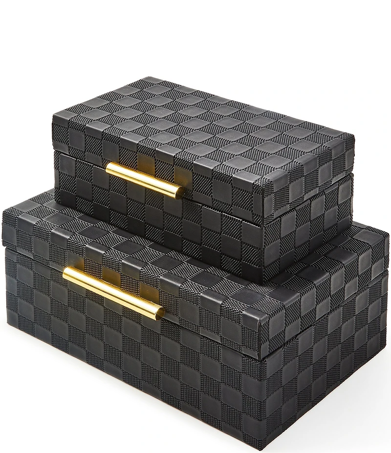 MacKenzie-Childs Embossed Faux Leather Decorative Box