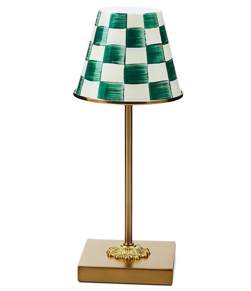 MacKenzie-Childs Emerald Check LED Cafe Table Lamp