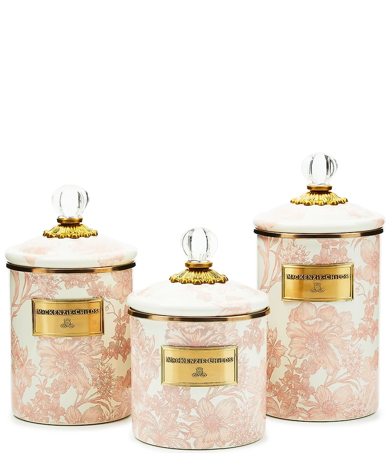 MacKenzie-Childs English Garden Enamel Canister