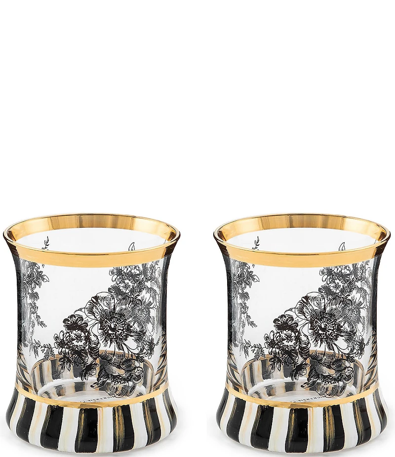 MacKenzie-Childs English Garden Tumbler Glass, Set of 2