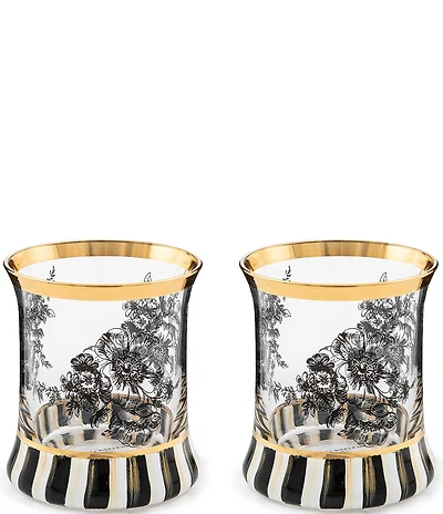 MacKenzie-Childs English Garden Tumbler Glass, Set of 2
