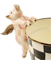 MacKenzie-Childs Flying Pig Pot Climber Decorative Figurine