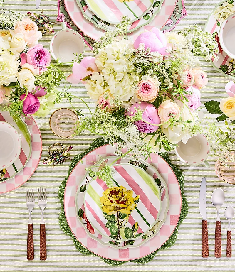 MacKenzie-Childs Garden Gala Scalloped Salad/Dessert Plate