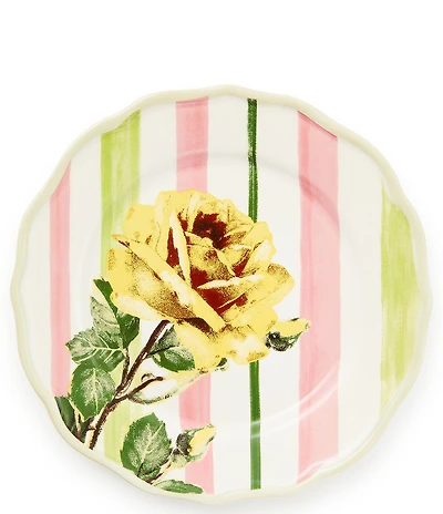 MacKenzie-Childs Garden Gala Scalloped Salad/Dessert Plate