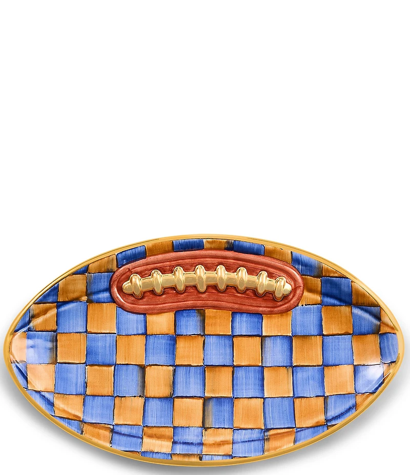 MacKenzie-Childs Ginger Check® Football Platter