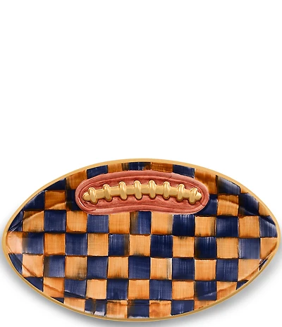 MacKenzie-Childs Ginger Check® Football Platter