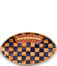 MacKenzie-Childs Ginger Check® Football Platter