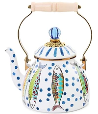 MacKenzie-Childs Go Fish Enamel Tea Kettle, 2-Qt.