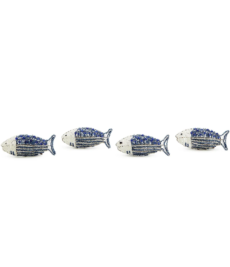 MacKenzie-Childs Go Fish Napkin Rings, Set of 4