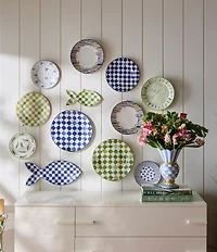 MacKenzie-Childs Go Fish Stoneware Dinner Plate