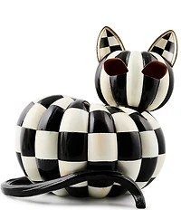 MacKenzie-Childs Halloween Collection Courtly Check Illuminated Cat Figurine