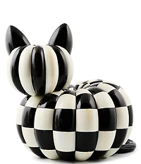 MacKenzie-Childs Halloween Collection Courtly Check Illuminated Cat Figurine