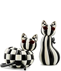 MacKenzie-Childs Halloween Collection Courtly Check Illuminated Cat Figurine