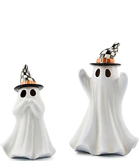 MacKenzie-Childs Courtly Check Illuminated Ghosts Figurine, Set of 2