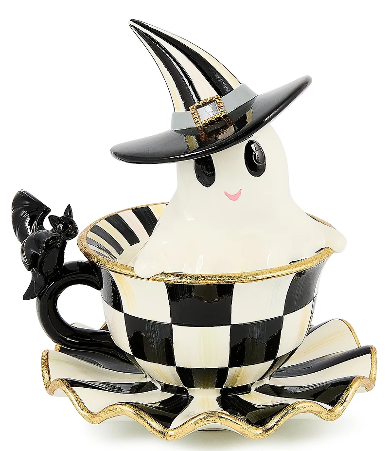 MacKenzie-Childs Courtly Check Teacup Ghost Decor