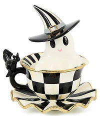 MacKenzie-Childs Courtly Check Teacup Ghost Decor