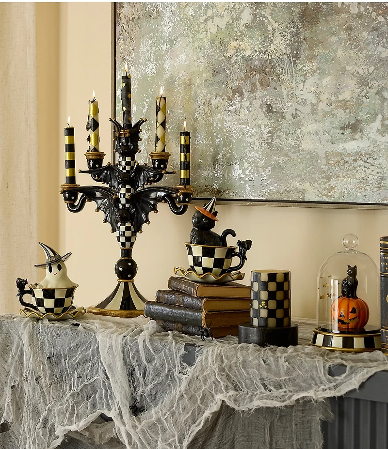 MacKenzie-Childs Courtly Check Teacup Ghost Decor
