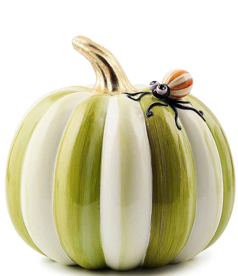MacKenzie-Childs Fergal's Friend Spider On Small Stripe Pumpkin