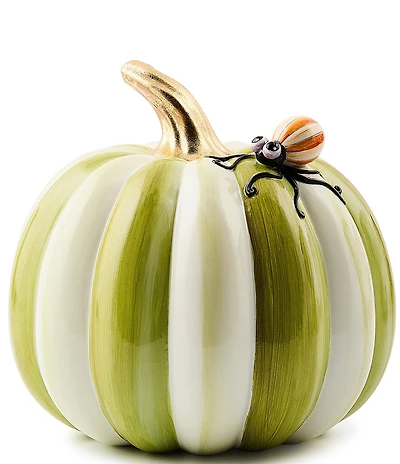 MacKenzie-Childs Fergal's Friend Spider On Small Stripe Pumpkin