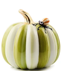 MacKenzie-Childs Fergal's Friend Spider On Small Stripe Pumpkin