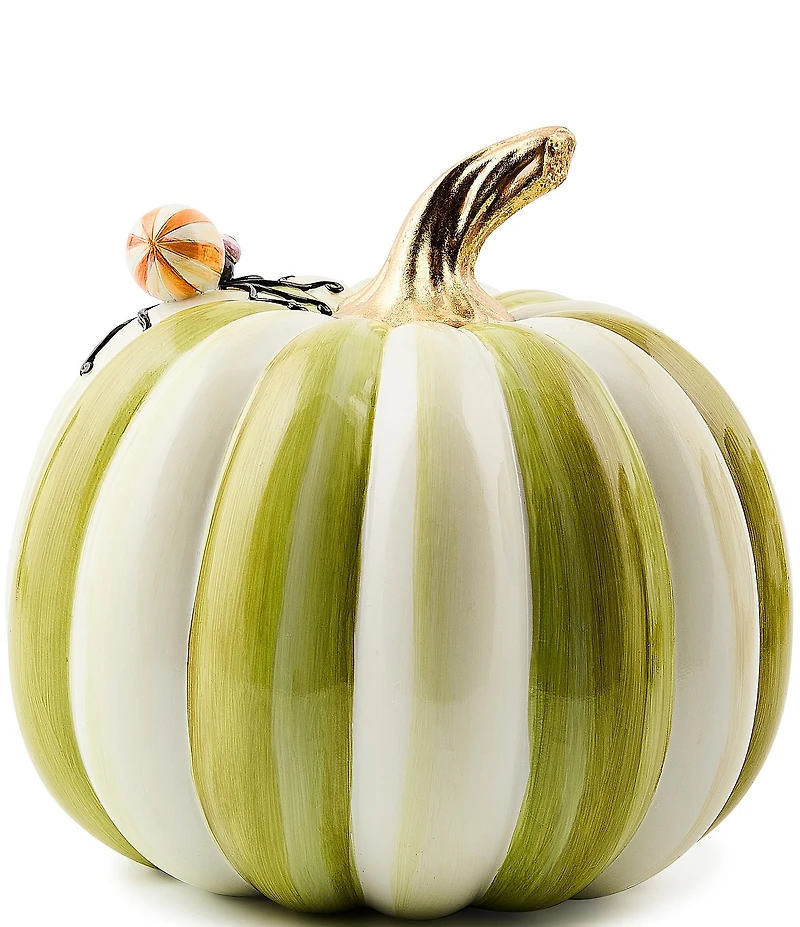 MacKenzie-Childs Fergal's Friend Spider On Small Stripe Pumpkin